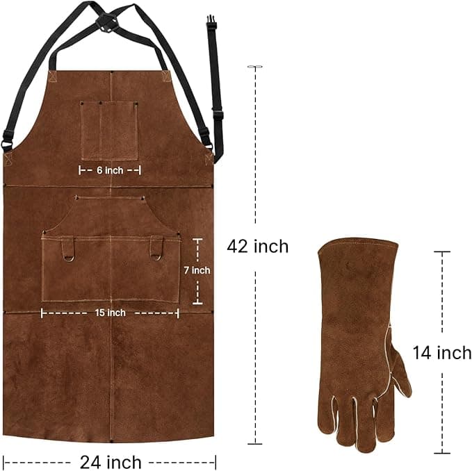 Eletecpro Heavy Duty Leather Welding Apron view 3