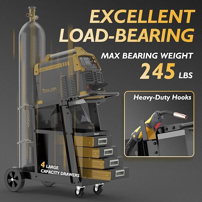 TOOLIOM Welding Cart with 4 Drawers Cabinet view 2